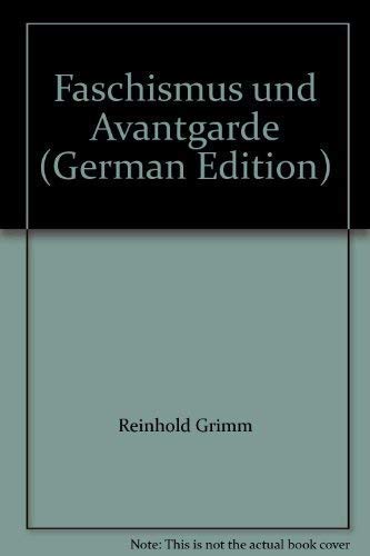 Beispielbild fr Faschismus und Avantgarde (German Edition) zum Verkauf von Wonder Book