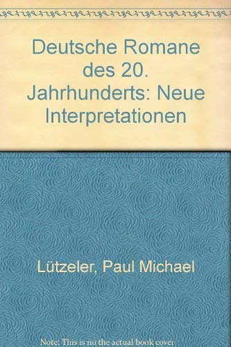 9783761081310: Deutsche Romane des 20. Jahrhunderts. Neue Interpretationen.