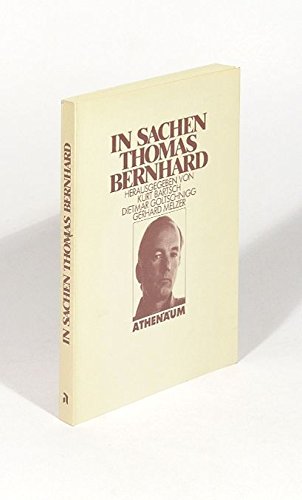 Beispielbild fr In Sachen Thomas Bernhard zum Verkauf von medimops