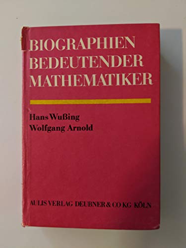 Beispielbild fr Biographien bedeutender Mathematiker. zum Verkauf von medimops