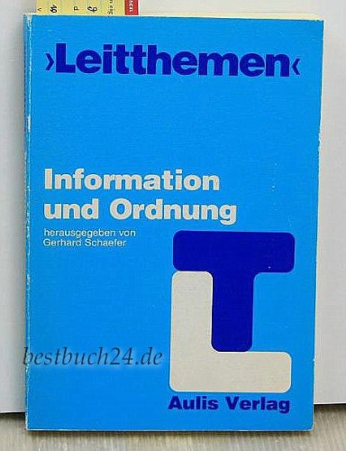 Beispielbild fr Information und Ordnung zum Verkauf von medimops