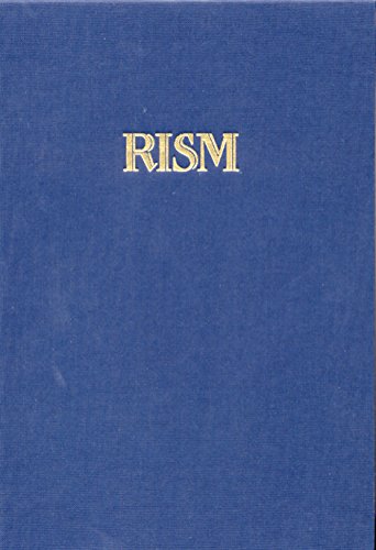 Beispielbild fr Einzeldrucke vor 1800. Band 2. RISM A/2: Cabezon-Eyre. Repertoire International des Sources Musicales [RISM Series A]. zum Verkauf von Travis & Emery Music Bookshop ABA