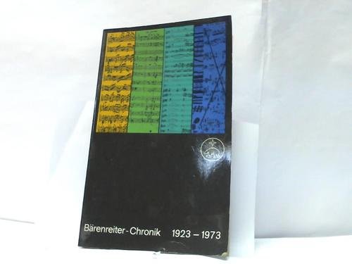 Imagen de archivo de Brenreiter-Chronik: Die ersten 50 Jahre; 1923-1973 a la venta por Alexandre Madeleyn