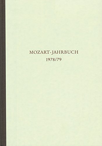 9783761806111: Mozart-Jahrbuch: 1978/79. Mozart und seine Umwelt