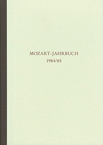 9783761807774: Mozart-Jahrbuch: 1984/85