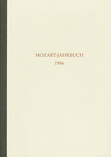 Beispielbild fr Mozart-Jahrbuch: 1986 zum Verkauf von medimops