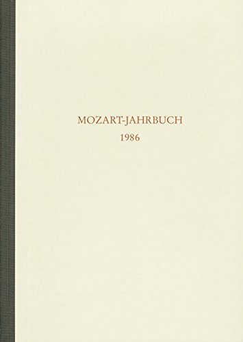 Stock image for Mozart-Jahrbuch: 1986 for sale by medimops