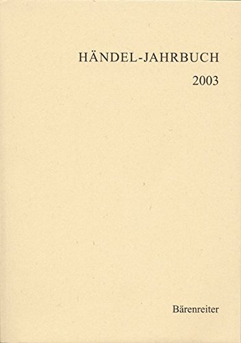 Beispielbild fr Hndel-Jahrbuch 2003 zum Verkauf von medimops