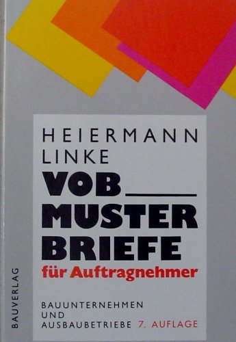 Beispielbild fr VOB - Musterbriefe fr Auftragnehmer zum Verkauf von medimops