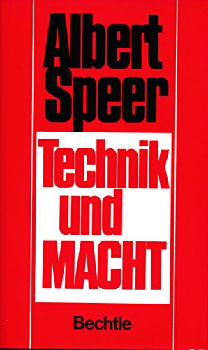 Technik und Macht (German Edition) (9783762803959) by Speer, Albert