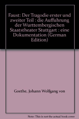 Beispielbild fr Faust. Der Tragdie Erster und Zweiter Teil zum Verkauf von medimops