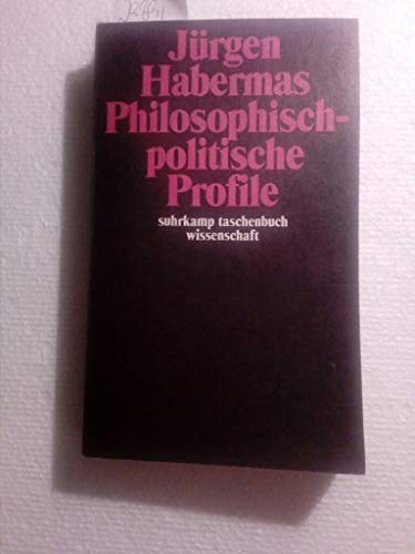 Beispielbild fr Philosophisch-politische Profile. zum Verkauf von Antiquariat Matthias Wagner