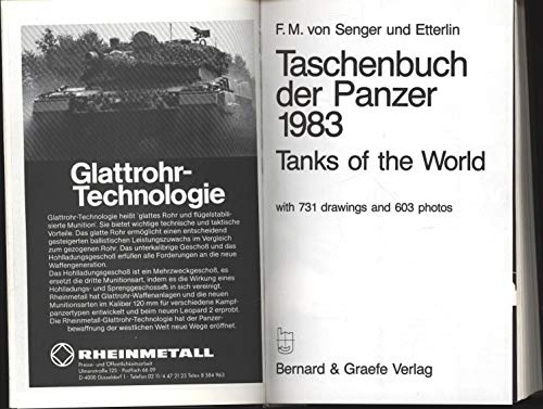 9783763752553: TASCHENBUCH DER PANZER 1983, TANKS OF THE WORLD (Livre en allemand)