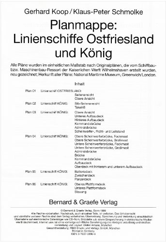 Beispielbild fr Planmappe: Linienschiffe Ostfriesland und Knig zum Verkauf von O+M GmbH Militr- Antiquariat