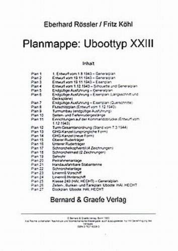 Beispielbild fr Uboottyp XXIII Planrolle: zum Verkauf von O+M GmbH Militr- Antiquariat