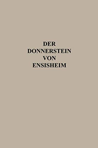 Imagen de archivo de Der Donnerstein von Ensisheim a la venta por Versandantiquariat Felix Mcke