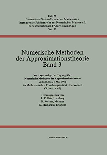 Immagine dell'editore per Numerische Methoden der Approximationstheorie/Numerical Methods of Approximation Theory venduto da Books Puddle
