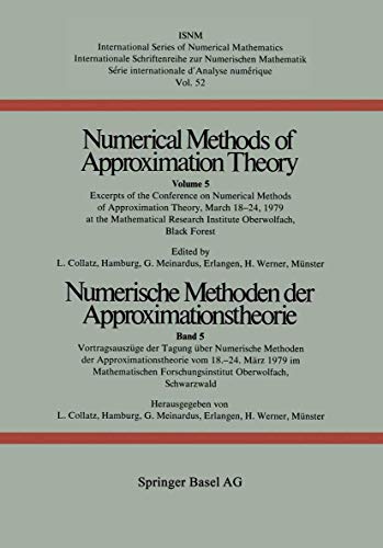 9783764311032: Numerische Methoden der Approximationstheorie / Numerical Methods of Approximation Theory: Vortragsauszge der Tagung ber Numerische Methoden der ... Methods of Approximation Theory, Mar: 52