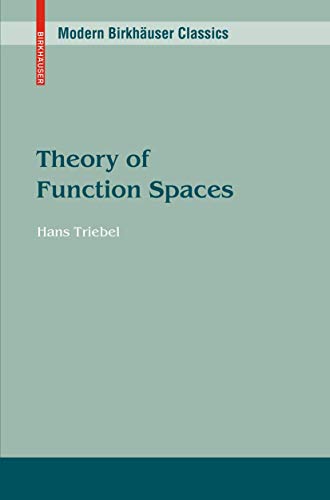 Imagen de archivo de Theory of Function Spaces a la venta por Buchpark