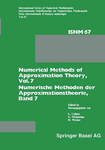 9783764315801: Numerical Methods of Approximation Theory: v. 7