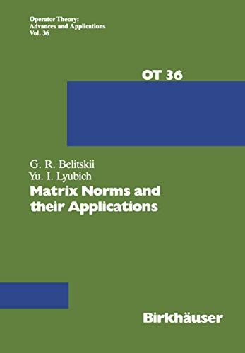 9783764322205: Matrix Norms and their Applications: 36