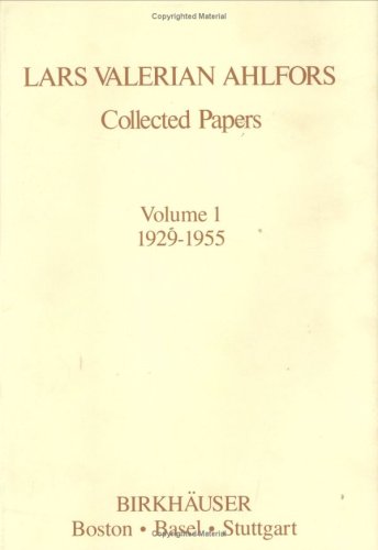 Lars Valerian Ahlfors: Collected Papers, 1929-1955