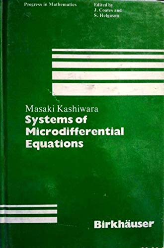 Imagen de archivo de Systems of Microdifferential Equations a la venta por Vintage Books and Fine Art