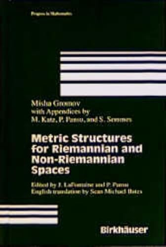 9783764338985: Metric Structures for Riemannian and Non-Riemannian Spaces: v. 152 (Progress in Materials Science S.)