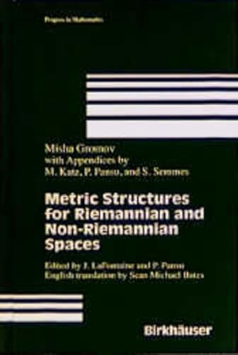 9783764338985: Metric Structures for Riemannian and Non-Riemannian Spaces