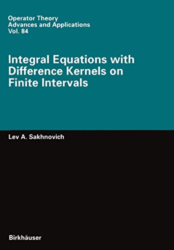 Stock image for Integral Equations With Difference Kernels on Finite Intervals for sale by Ammareal