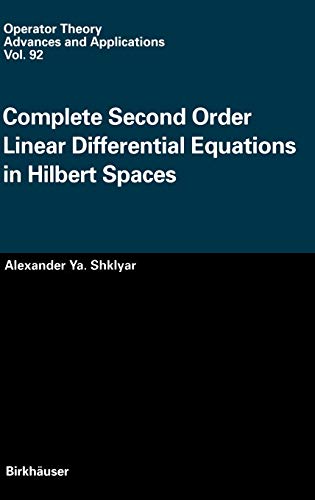 Beispielbild fr Complete Second Order Linear Differential Equations in Hilbert Spaces zum Verkauf von G3 Books