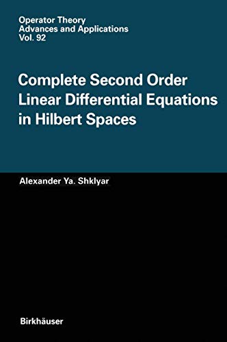 Stock image for Complete Second Order Linear Differential Equations in Hilbert Spaces for sale by G3 Books