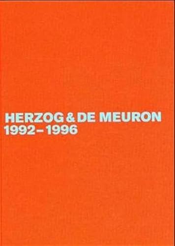 Herzog & de Meuron 1992-1996: The Complete Works (Volume 3) (German and English Edition) (9783764362645) by Gerhard Mack