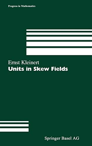 Stock image for Units in Skew Fields (Progress in Mathematics) for sale by Phatpocket Limited