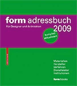 form adressbuch 2009. Für Designer und Architekten.