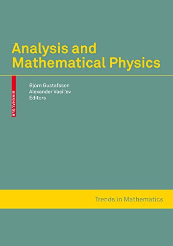 9783764399054: Analysis and Mathematical Physics (Trends in Mathematics)