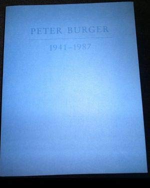 9783765081132: Peter Burger, 1941-1987: Ausstellung im Badischen Kunstverein Karlsruhe, September-Oktober 1992 (German Edition)