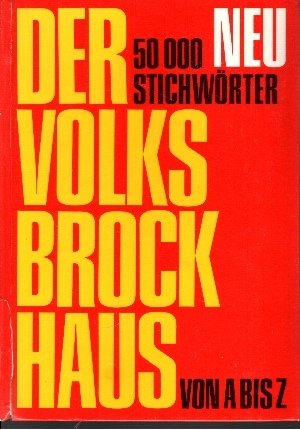 Beispielbild fr Brockhaus. Volksbrockhaus. A- Z zum Verkauf von Versandantiquariat Felix Mcke