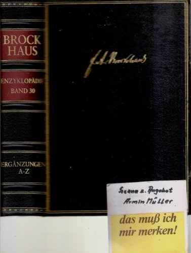 Beispielbild fr Brockhaus Enzyklopdie, 19. Aufl., 24 Bde. m. Erg.-Bdn., Hld, Bd.30, Ergnzungen A-Z zum Verkauf von medimops