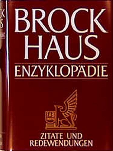 Beispielbild fr Brockhaus Enzyklopdie, 19. Aufl., 24 Bde. m. Erg.-Bdn., Hld, Bd.32, Zitate und Redewendungen zum Verkauf von medimops