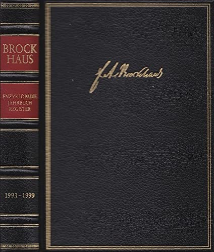 Beispielbild fr Brockhaus Enzyklopdie Jahrbuch: Brockhaus Enzyklopdie Jahrbcher, Hld, Register 1993-1999 zum Verkauf von medimops