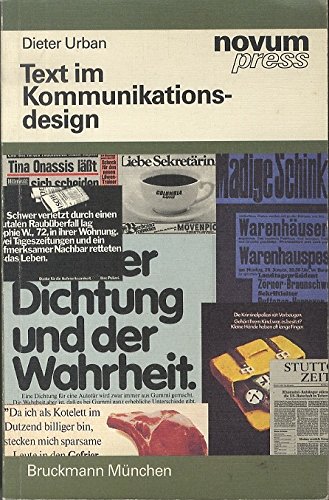 9783765418181: Text im Kommunikationsdesign