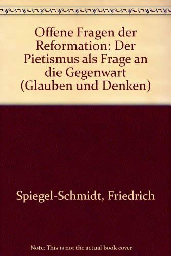 Beispielbild fr Offene Fragen der Reformation zum Verkauf von Versandantiquariat Felix Mcke