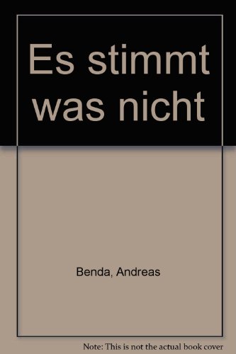 Beispielbild fr Es stimmt was nicht zum Verkauf von Versandantiquariat Felix Mcke