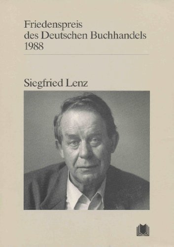 9783765714917: Siegfried Lenz: Ansprachen aus Anlass der Verleihung [des Friedenspreises des Deutschen Buchhandels] (Friedenspreis des Deutschen Buchhandels)
