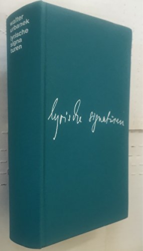 9783766142146: Lyrische Signaturen: Zeichen und Zeiten im deutschen Gedicht. Eine Anthologie mit einer Einfhrung in die Poetik des Gedichts.