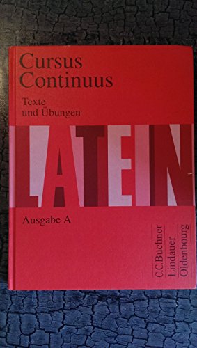 9783766153807: Cursus Continuus, Ausgabe A, Texte und bungen