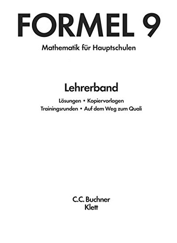 9783766162397: Formel, Mathematik fr Hauptschulen in Bayern, bisherige Ausgabe 9. Schuljahr, Lehrerband, R-Zug