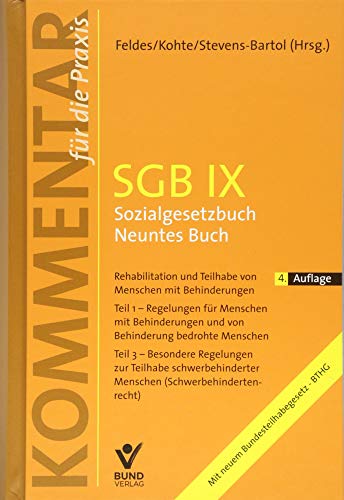 Beispielbild fr SGB IX - Sozialgesetzbuch Neuntes Buch: Rehabilitation und Teilhabe behinderter Menschen zum Verkauf von Jasmin Berger