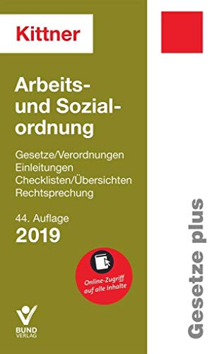 Beispielbild fr Arbeits- und Sozialordnung: Gesetz/Verordnungen - Einleitungen - Checklisten/bersichten - Rechtsprechung zum Verkauf von medimops